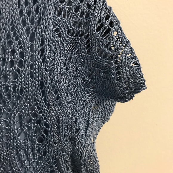 Emma E James blue crochet lace top - Picture 4 of 5